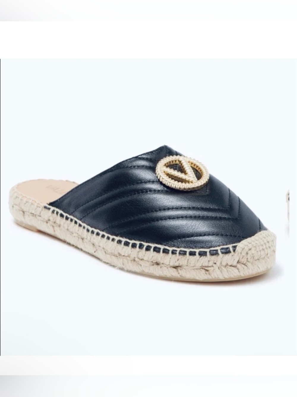 NEW Valentino Slip-On Leather Espadrille